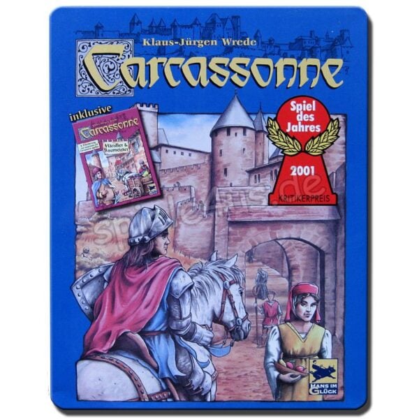 Carcassonne Metallbox inkl. Händler & Baumeister