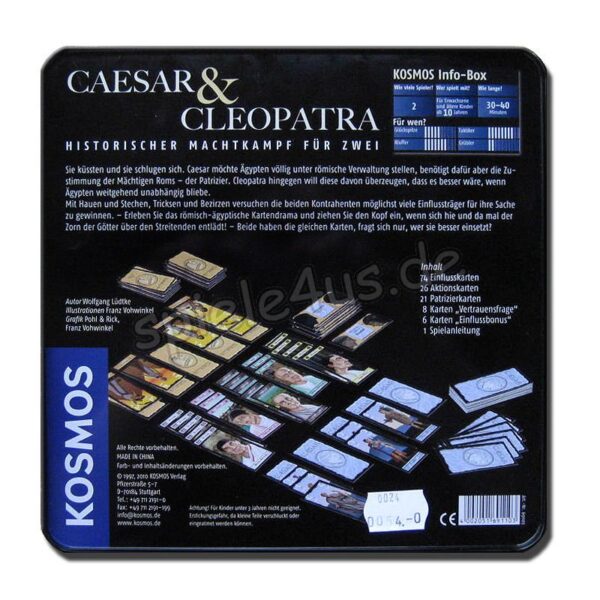 Cäsar und Cleopatra Metallbox