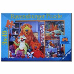 Spaß im großen blauen Haus 3 x 49 Teile Puzzle