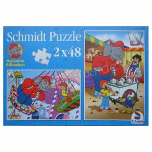 Benjamin Blümchen Auf dem Jahrmarkt 2 x 48 Teile Puzzle gebrauch