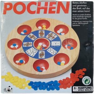 Pochen Holz mit Spielmarken