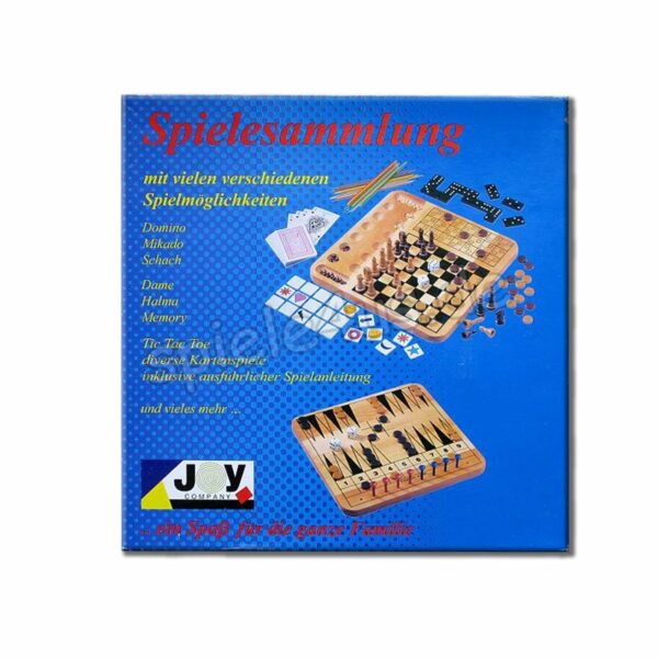 Spielesammlung mit Holzspielbrett