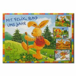 Mit Felix rund ums Jahr 4 Puzzle je 26 Teile