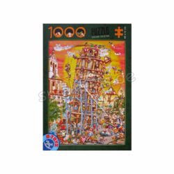 Puzzle 1.000 Teile Cartoon Der schiefe Turm von Pisa