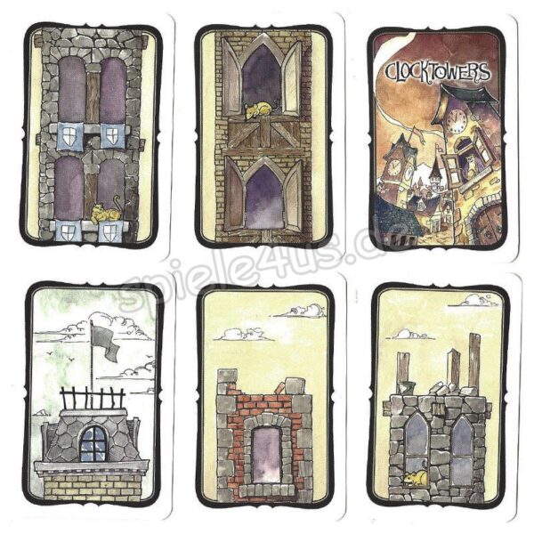 Clocktowers Kartenspiel ENGLISCH
