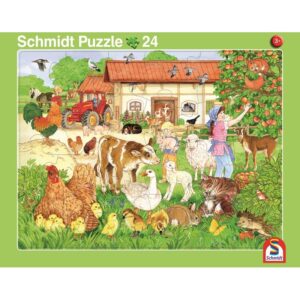 2er-Set Rahmenpuzzle Zoo und Bauernhof 16+24 Teile