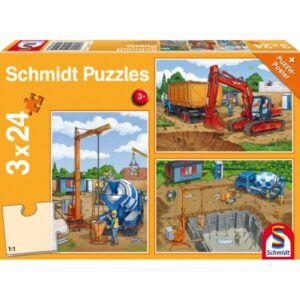 Auf der Baustelle 3×24 Teile Puzzle Schmidt 56200