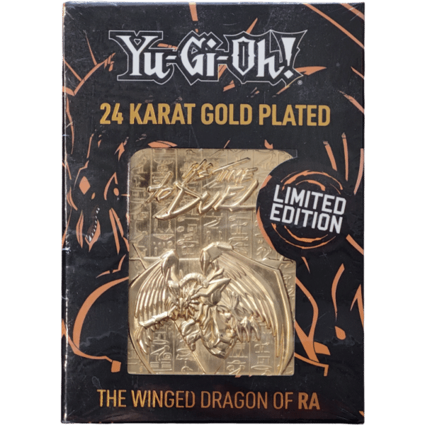 YuGiOh! Limited Edition 24K Gold Plated The Winged Dragon of Ra