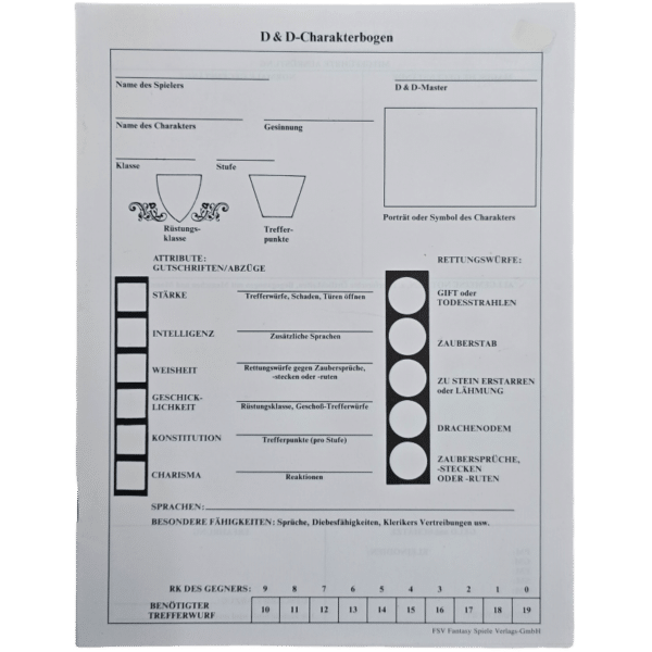 D&D Charakterbogen